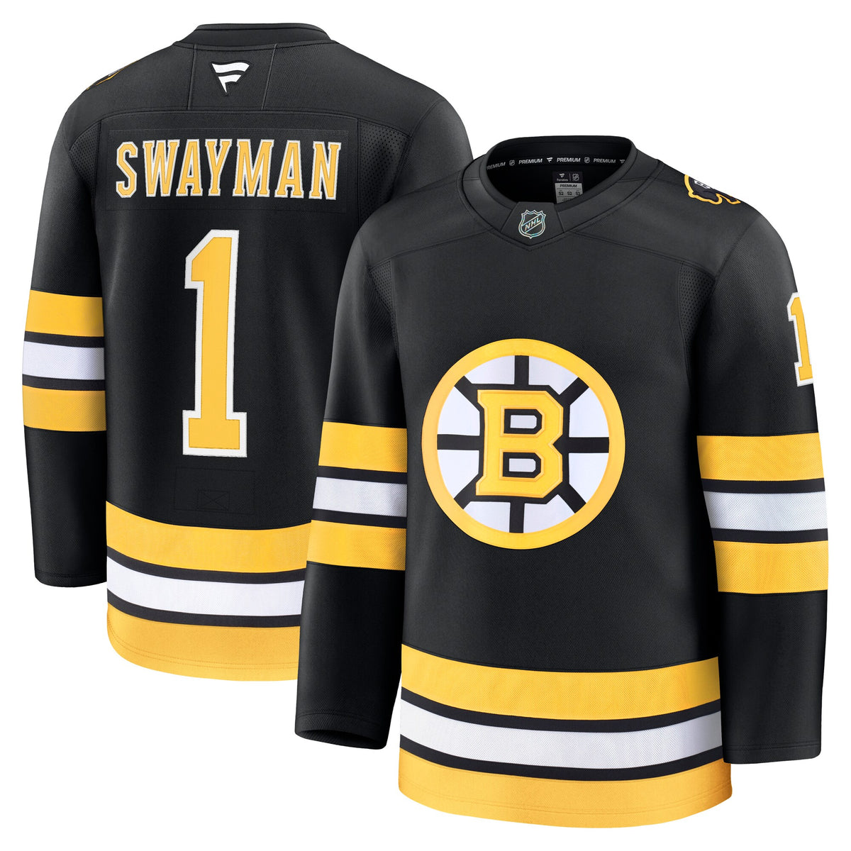 Boston Bruins Jeremy Swayman Fanatics Black Home Premium Jersey