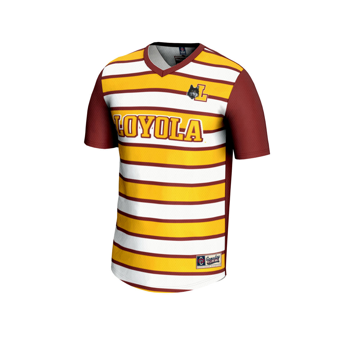#1 Loyola Chicago Ramblers GameDay Greats Lightweight Soccer Fashion Jersey - Maroon