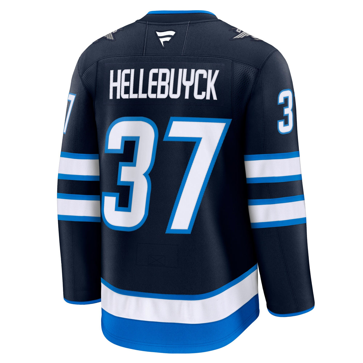 Winnipeg Jets Connor Hellebuyck Fanatics Navy Home Premium Jersey