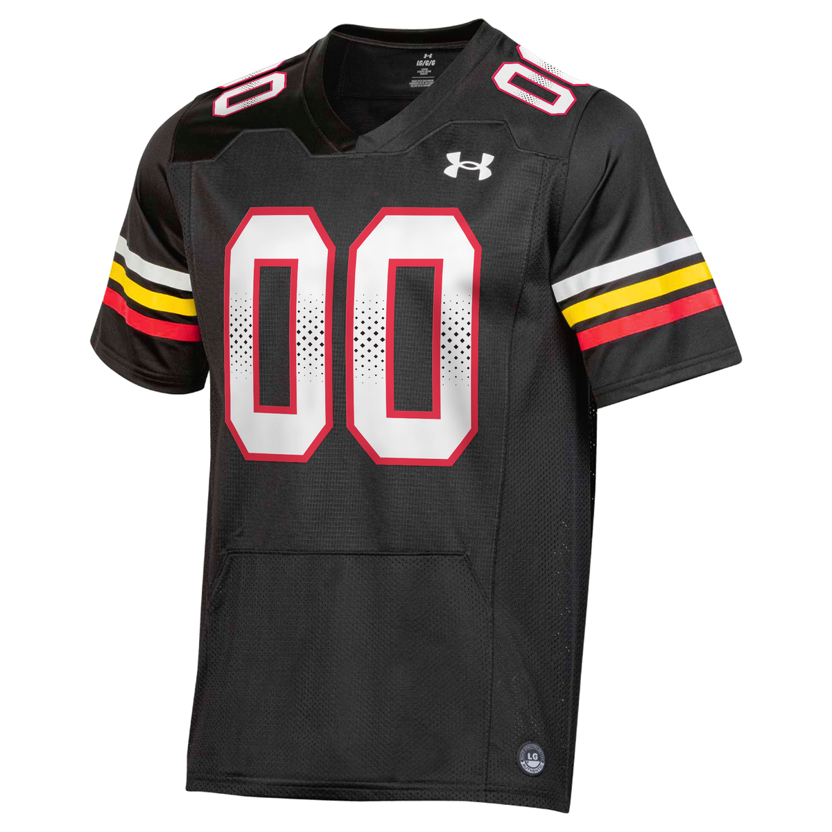 Maryland Terrapins Under Armour Custom Replica Football Jersey - Black