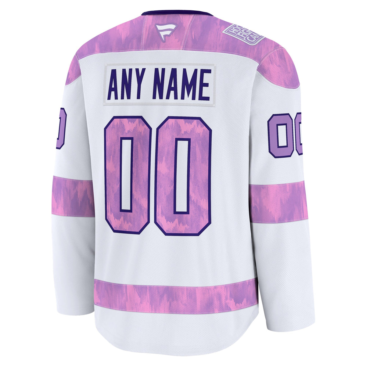 Tampa Bay Lightning Fanatics White 2024 Hockey Fights Cancer Custom Practice Jersey