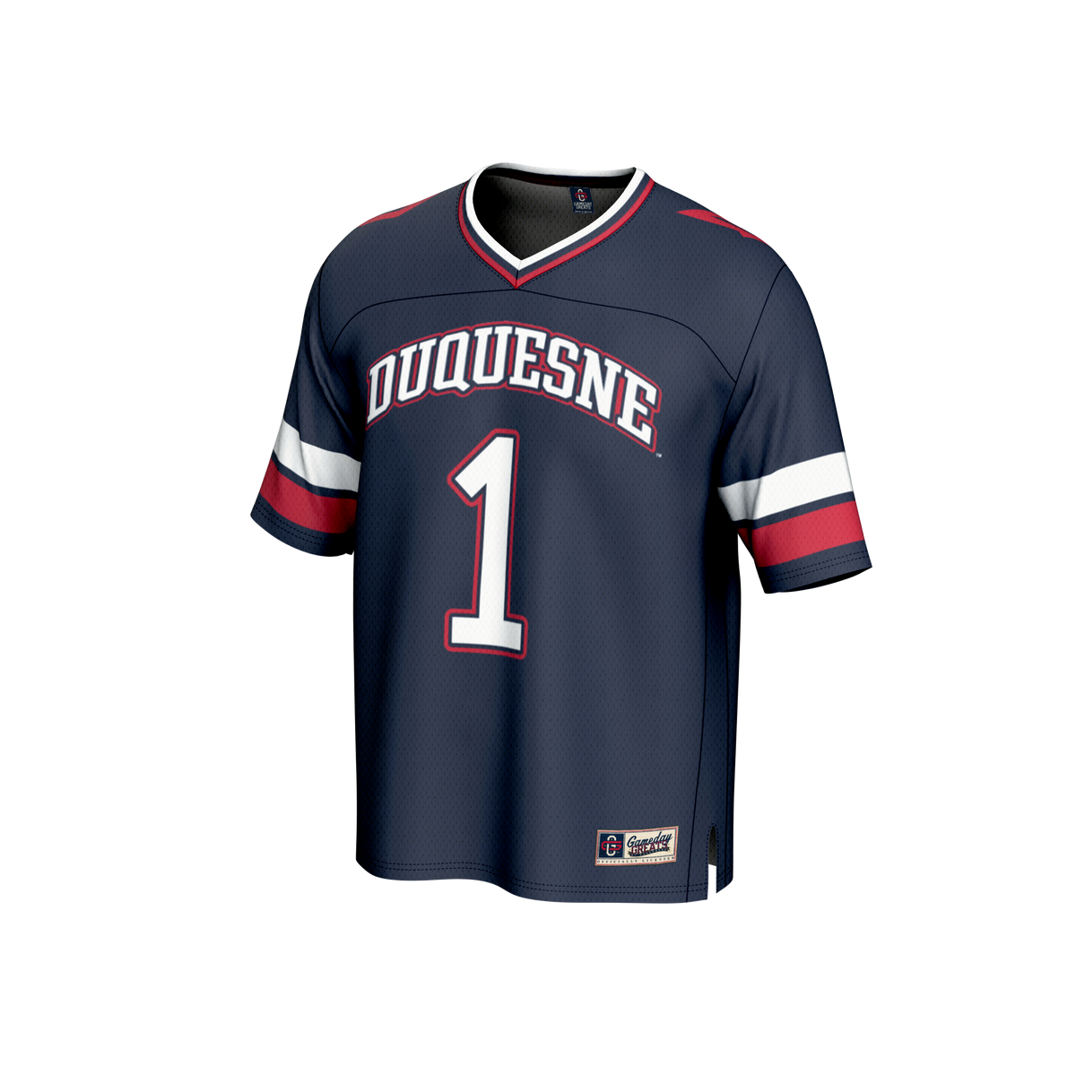 #1 Duquesne Dukes GameDay Greats Lightweight Collegiate Football Fashion Jersey - Navy