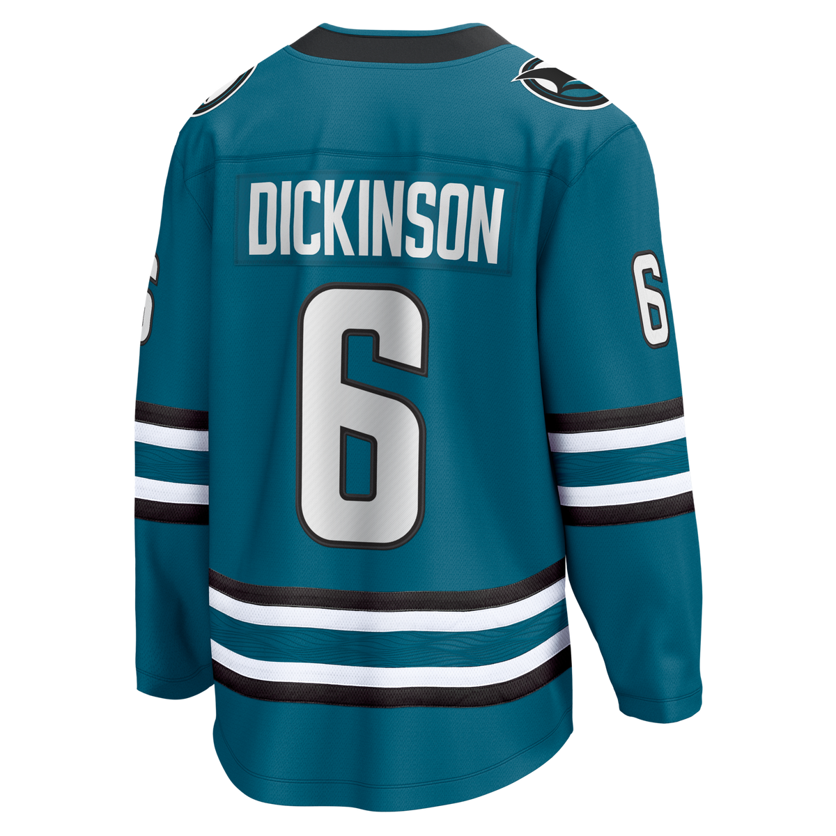 San Jose Sharks Sam Dickinson Fanatics Teal Home Breakaway Jersey
