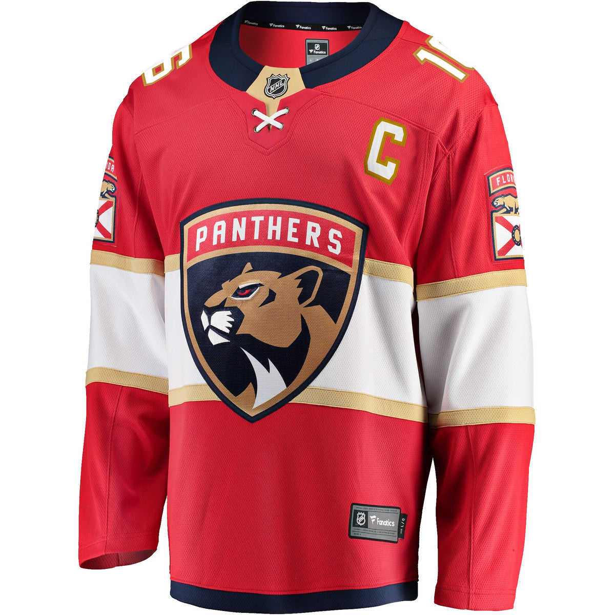 Florida Panthers Aleksander Barkov Fanatics Red Captain Patch Home Breakaway Jersey