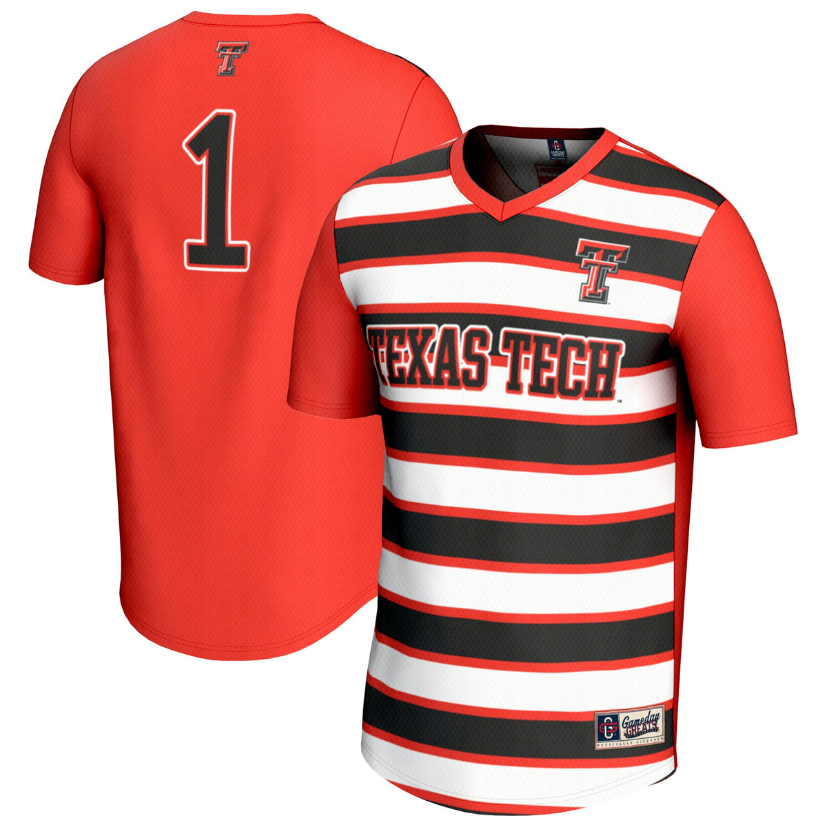 #1 Texas Tech Red Raiders GameDay Greats Lightweight Soccer Fashion Jersey - Red