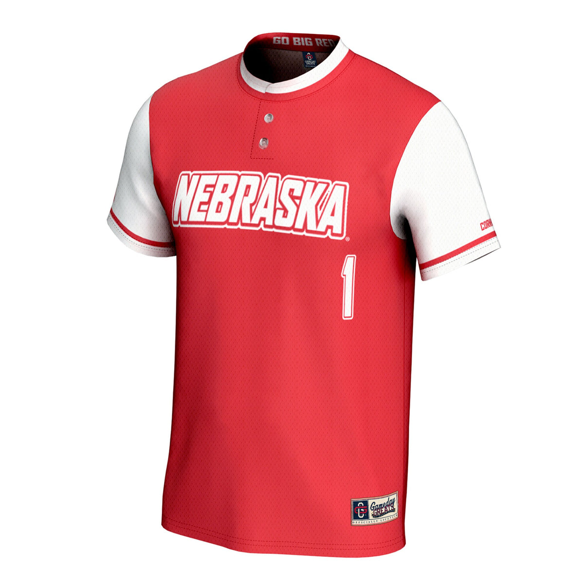 Nebraska Huskers GameDay Greats Lightweight Collegiate Softball Fashion Jersey - Scarlet