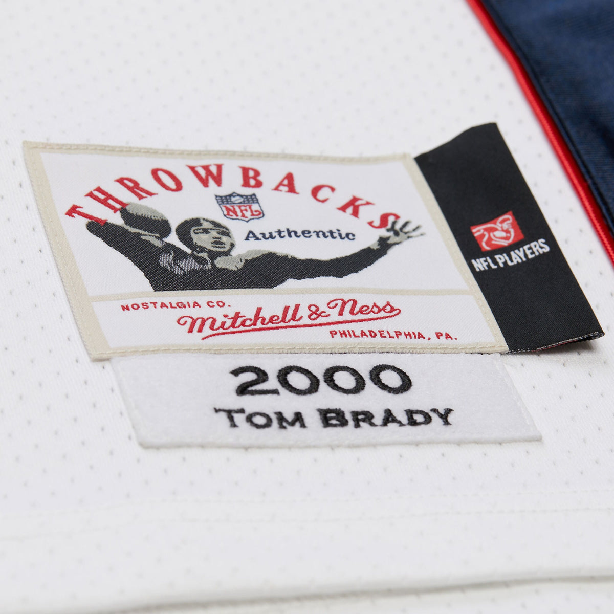 New England Patriots Tom Brady Mitchell & Ness White 2000 Authentic Jersey