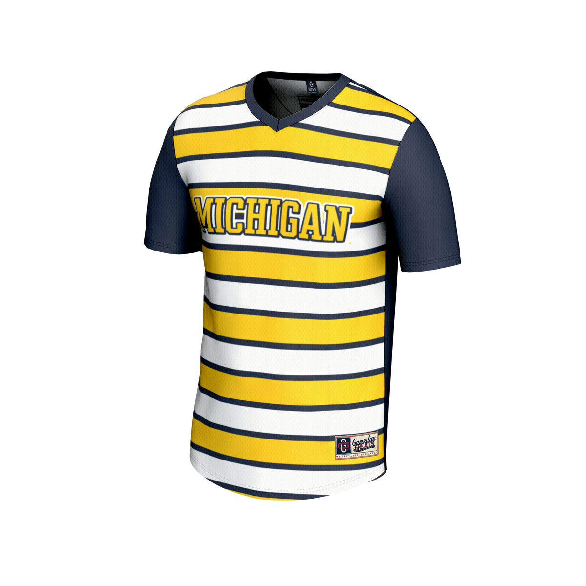 #1 Michigan Wolverines GameDay Greats Lightweight Soccer Fashion Jersey - Navy