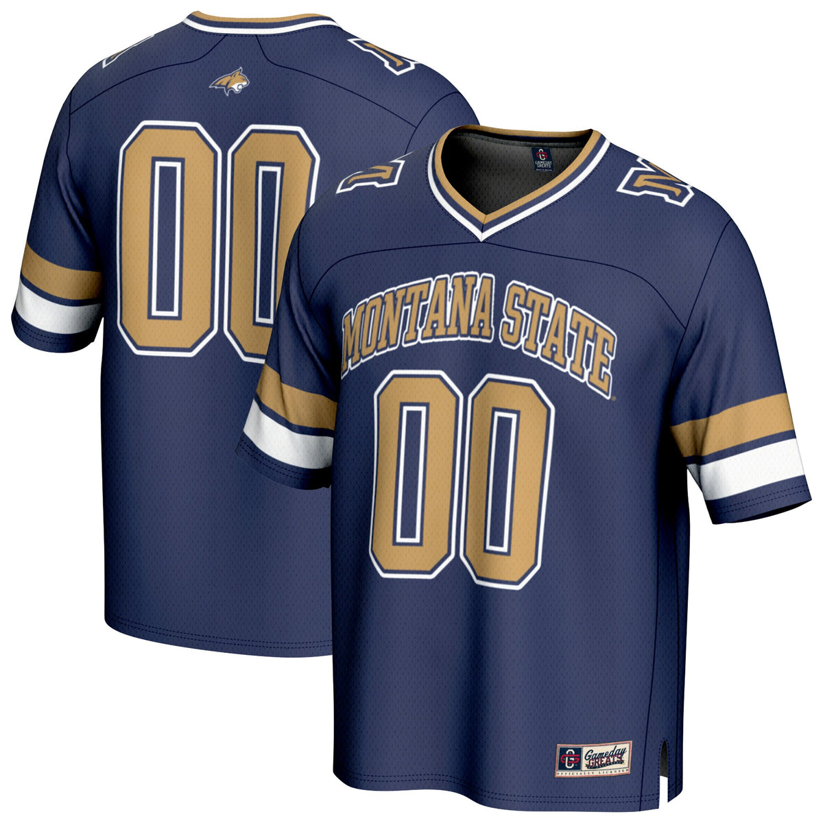 #00 Montana State Bobcats GameDay Greats Collegiate Football Fashion Jersey - Navy
