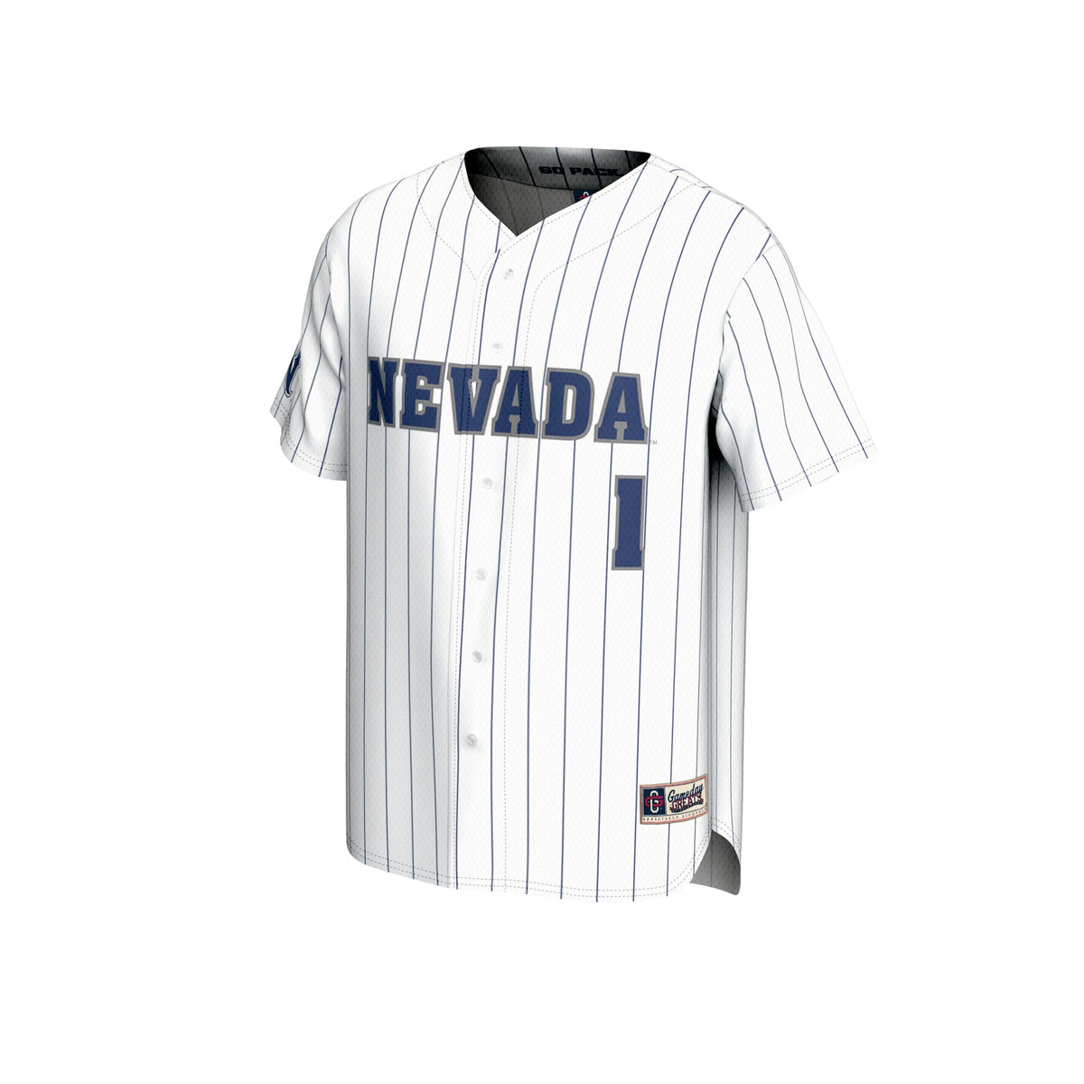 Nevada Wolf Pack GameDay Greats Adult Lightweight Baseball Jersey - White