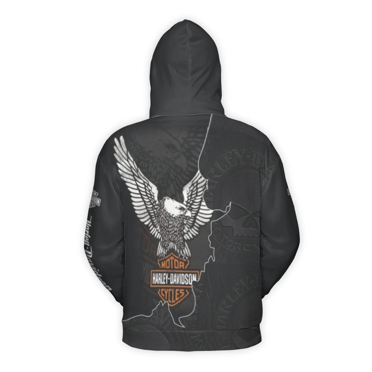 American Eagle 3D Graphic Hoodie | Motorcycle Biker Style Pullover | Premium Brushed Fleece Lining | Unisex Gift For Motorcyc