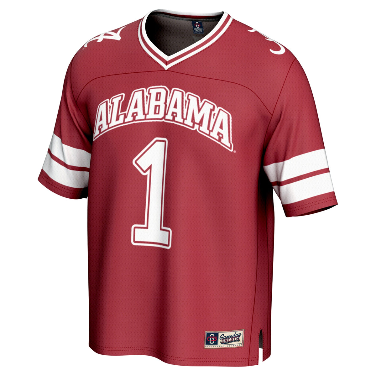 #1 Alabama Crimson Tide GameDay Greats Lightweight Collegiate Football Fashion Jersey - Crimson