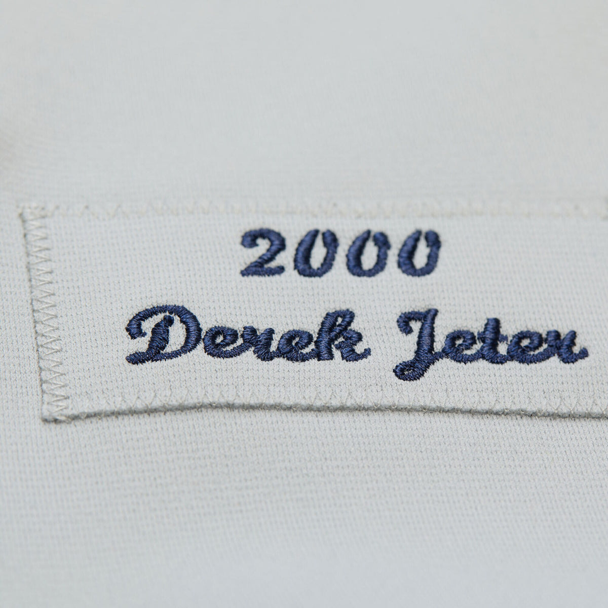 New York Yankees Derek Jeter Mitchell & Ness Gray Cooperstown Collection 2000 World Series Authentic Jersey