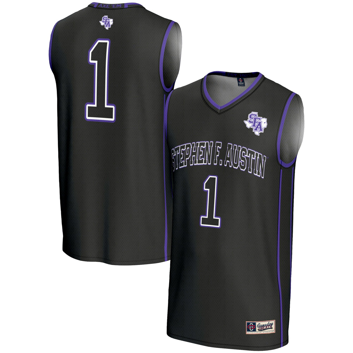 Stephen F Austin Lumberjacks GameDay Greats #1 Basketball Jersey - Black