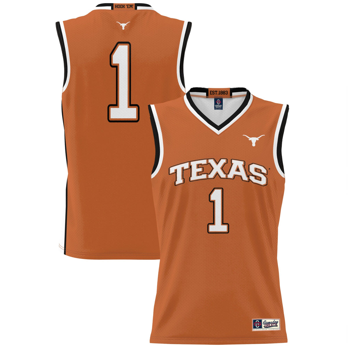#1 Texas Longhorns GameDay Greats Lightweight Collegiate Basketball Jersey - Texas Orange