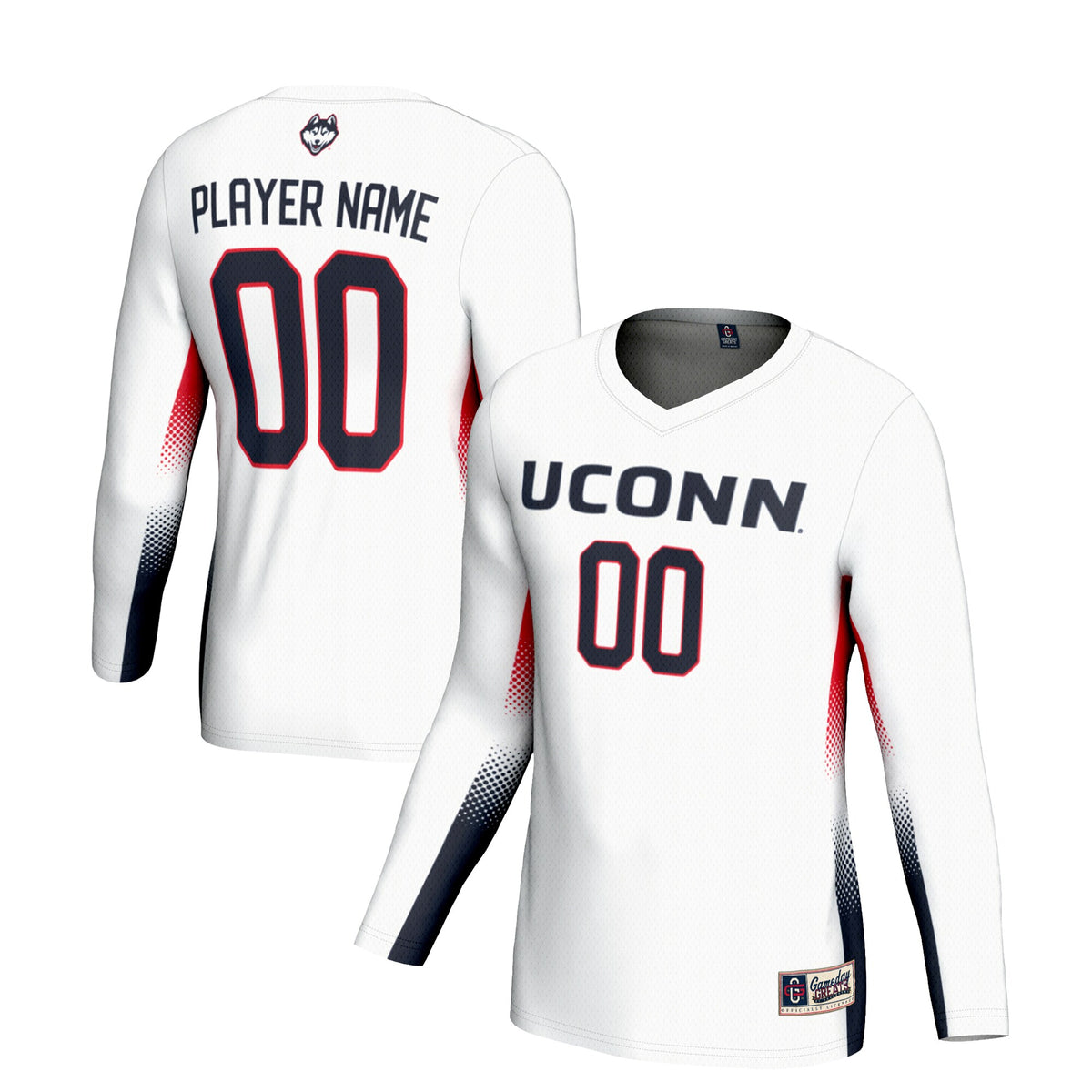 UConn Huskies GameDay Greats NIL Lightweight Volleyball Jersey - White