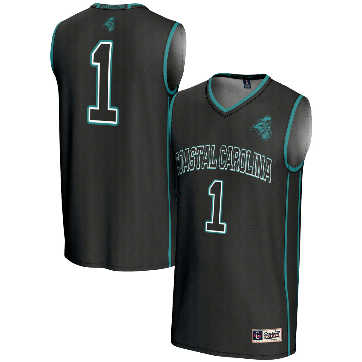 #1 Coastal Carolina Chanticleers GameDay Greats Lightweight Basketball Jersey - Black
