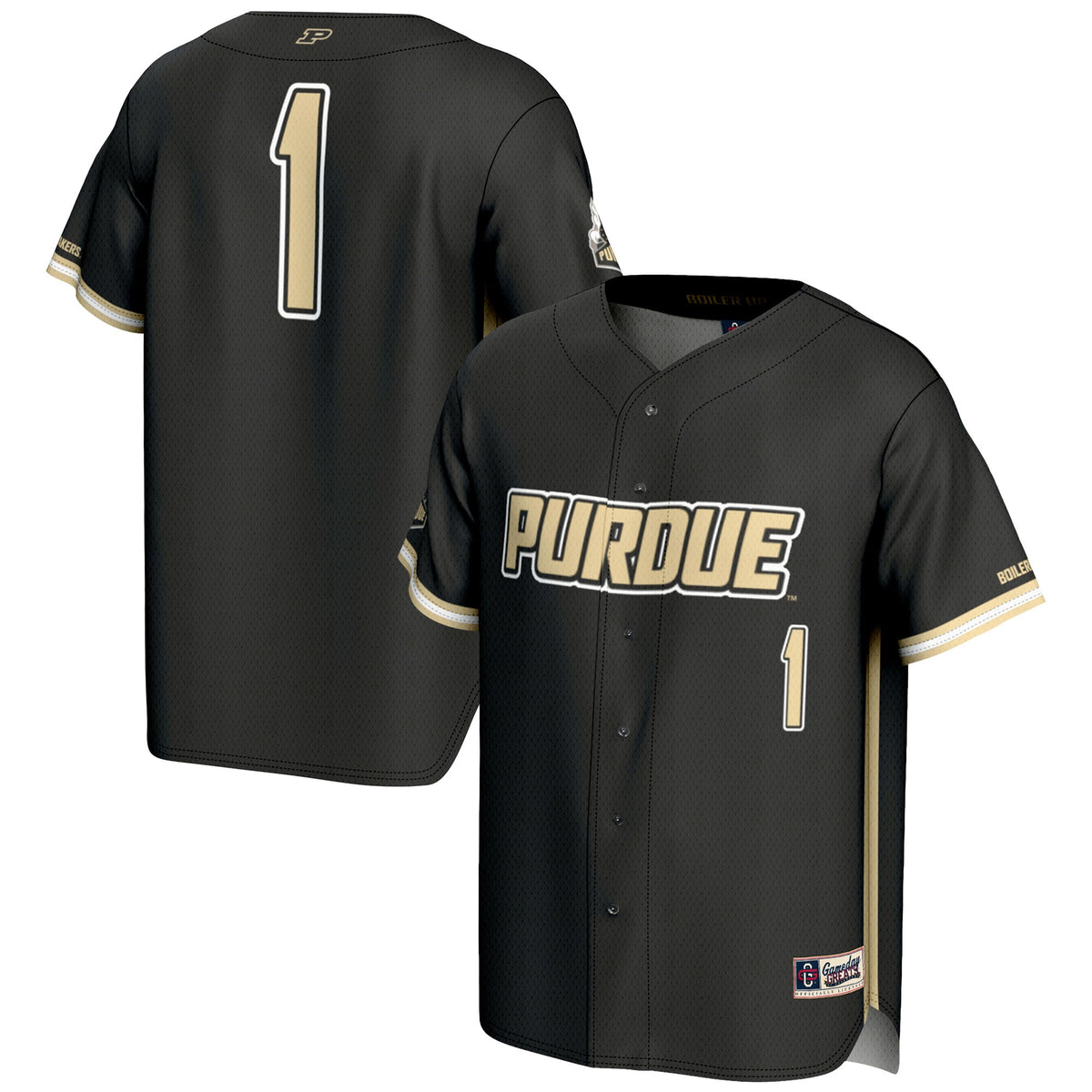 #1 Purdue Boilermakers GameDay Greats Lightweight Baseball Jersey - Gold