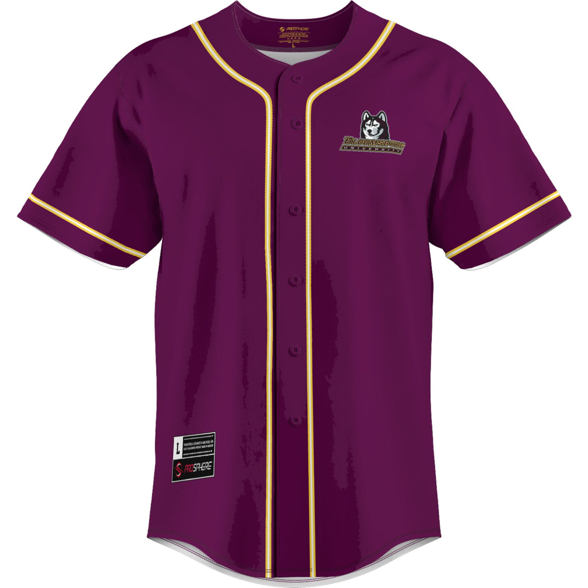 Bloomsburg Huskies GameDay Greats Lightweight Baseball Jersey - Maroon