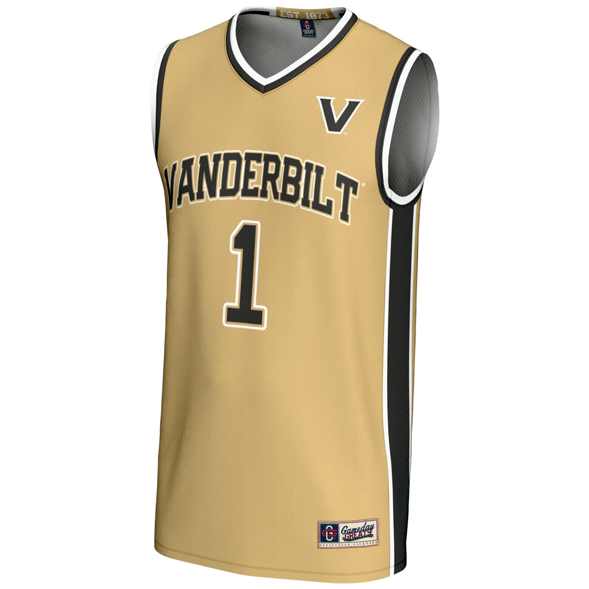 #1 Vanderbilt Commodores GameDay Greats Lightweight Collegiate Basketball Jersey - Gold