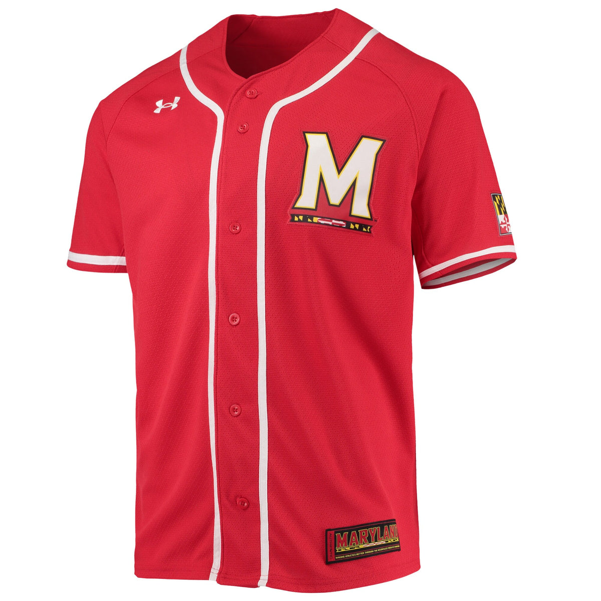 Maryland Terrapins Under Armour Replica Baseball Jersey - Red